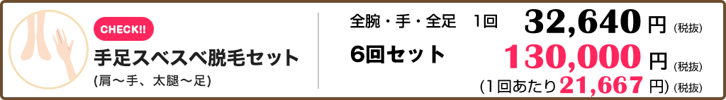 手足すべすべ脱毛セット